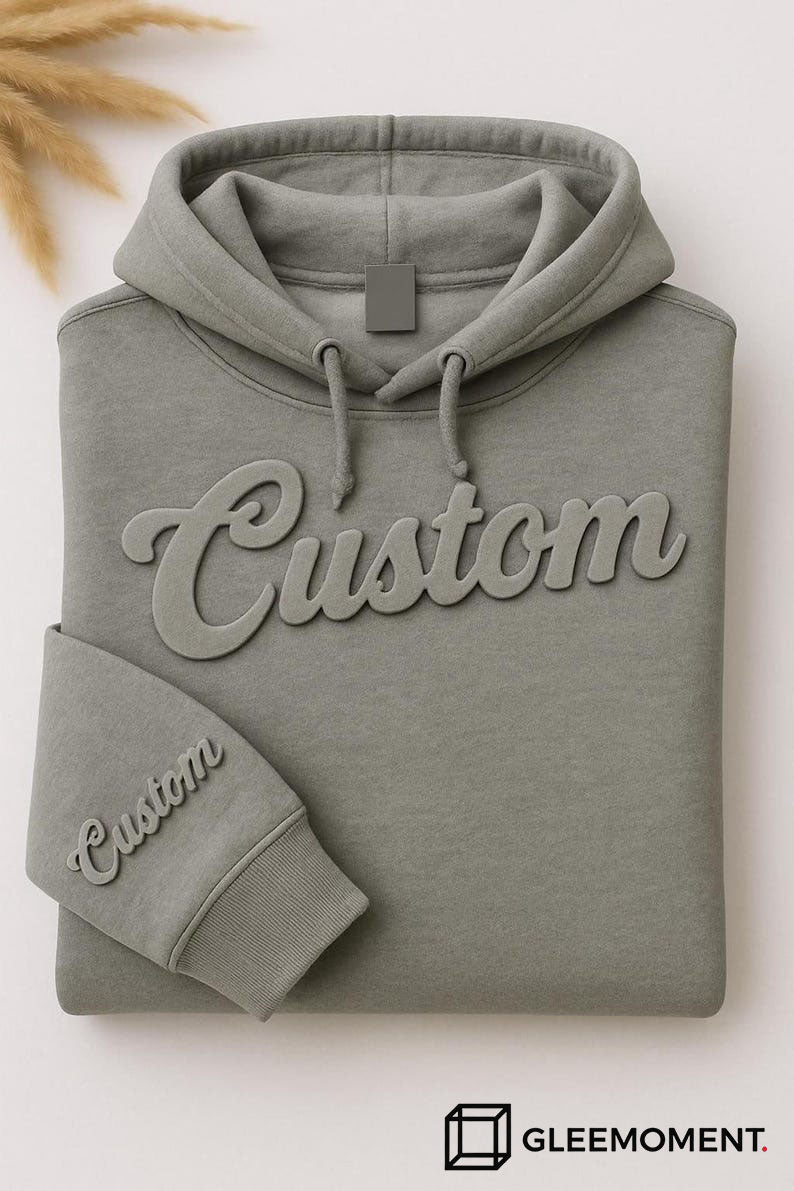 Custom 3D Embossed Tone-on-Tone Hoodie