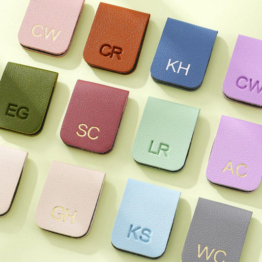 Personalized Magnetic Leather Bookmark Clip