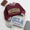 Custom Layered Gingham Collar Varsity Pullover