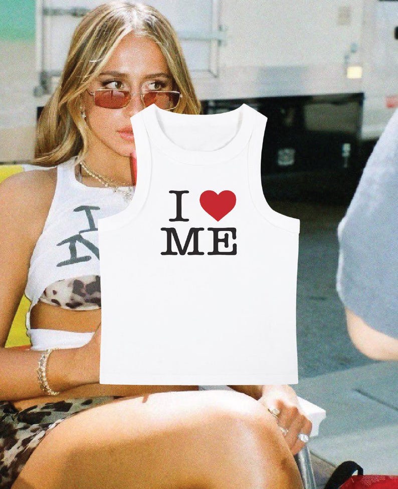 Custom I Heart High Neck Crop Tank