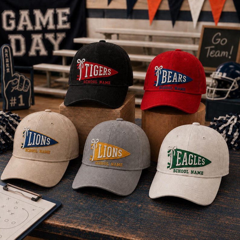 Custom Game Day Vintage Pennant Dad Hat