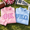 Custom Embroidered Collar Gingham Mock Neck