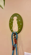 Personalized Hand-Painted Dog Leash Hook Plaque