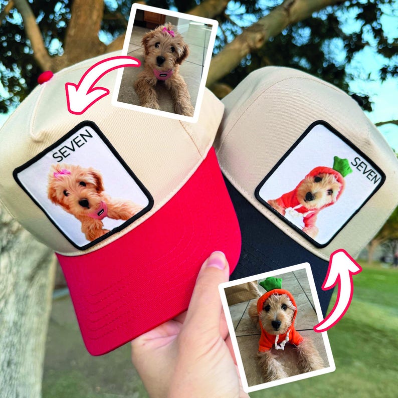 Custom Photo Pet Trucker Hat – Personalized Dog Name Patch Cap For Pet Lovers