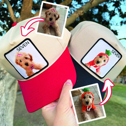 Custom Photo Pet Trucker Hat – Personalized Dog Name Patch Cap For Pet Lovers