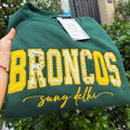 Personalized Vintage Pattern Appliqué Collegiate Sweatshirt