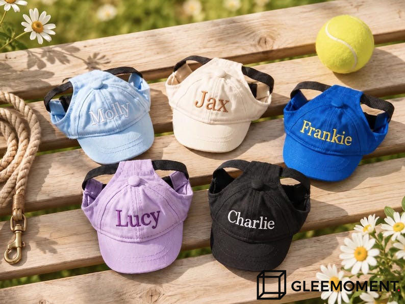 Personalized Custom Name Ponytail Dog Baseball Cap