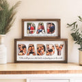 Personalized Dad Letter Photo Frame, Custom Father’s Day Wood Decor