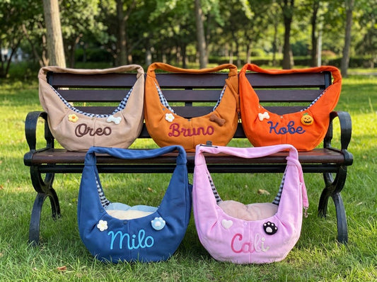 Custom Embroidered Pet Sling Carrier Bag