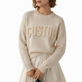 Custom Knit Lettering Crewneck Sweater