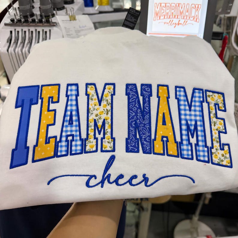 Custom Pattern Appliqué Varsity Embroidered Sweatshirt