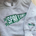 Custom Vintage Pennant Embroidered Sweatshirt