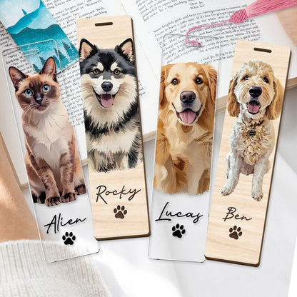 Realistic Oil Painting Custom Pet Portrait Bookmark Personalized Pet Gift