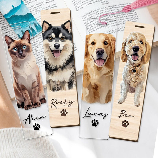 Realistic Oil Painting Custom Pet Portrait Bookmark Personalized Pet Gift