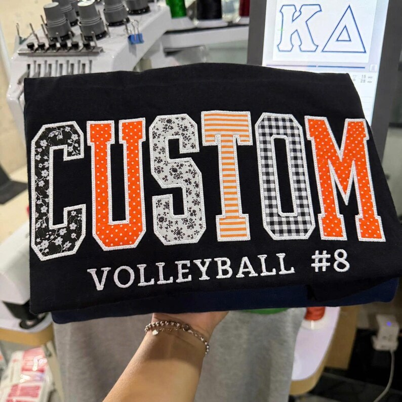 Personalized Patchwork Spirit Game Day Sweatshirt