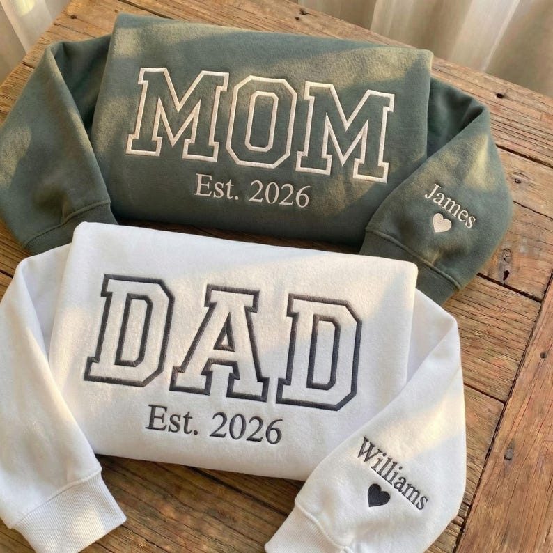Personalized Mom Dad Sweatshirt
