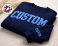 Custom Puff Print Varsity Sweatshirt