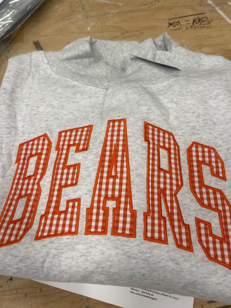 Custom Gingham Letter Game Day Pullover