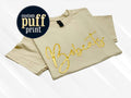Custom 3D Puff Print Script T-Shirt