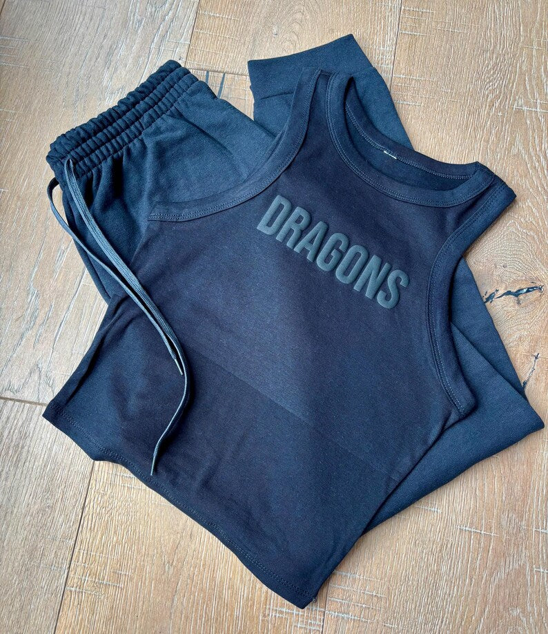 Custom 3D Puff Crop Lounge Set
