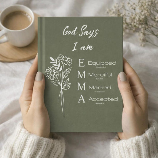 Personalized Scripture Acrostic Name Journal Notebook