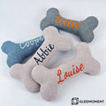 Custom Name Embroidered Stuffed Bone Dog Toy