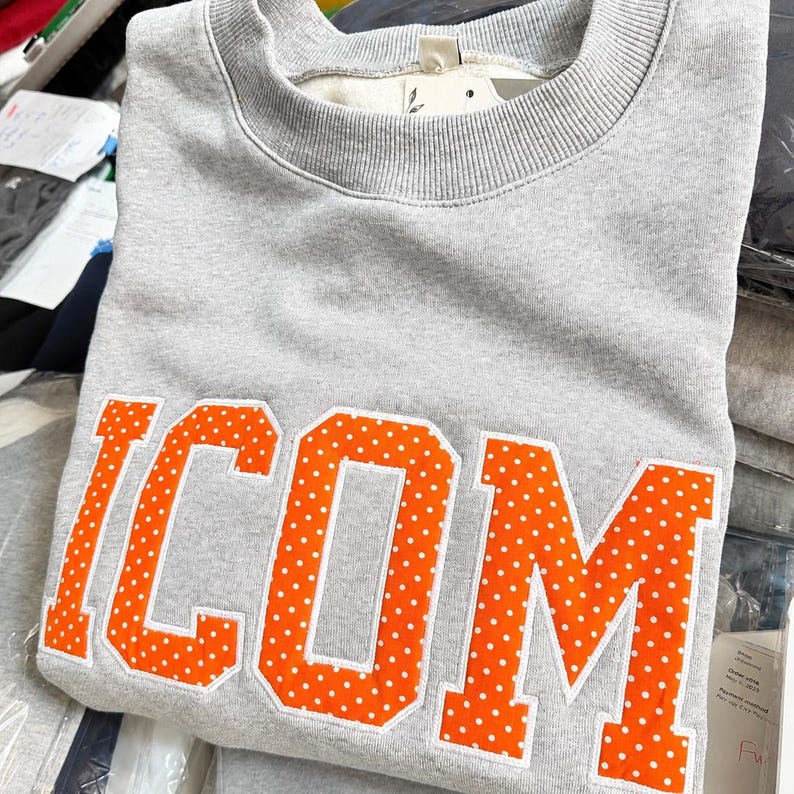 Custom Retro Polka Dot Letter Sweatshirt