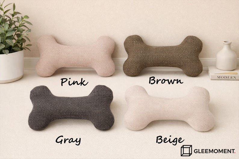 Custom Name Embroidered Stuffed Bone Dog Toy