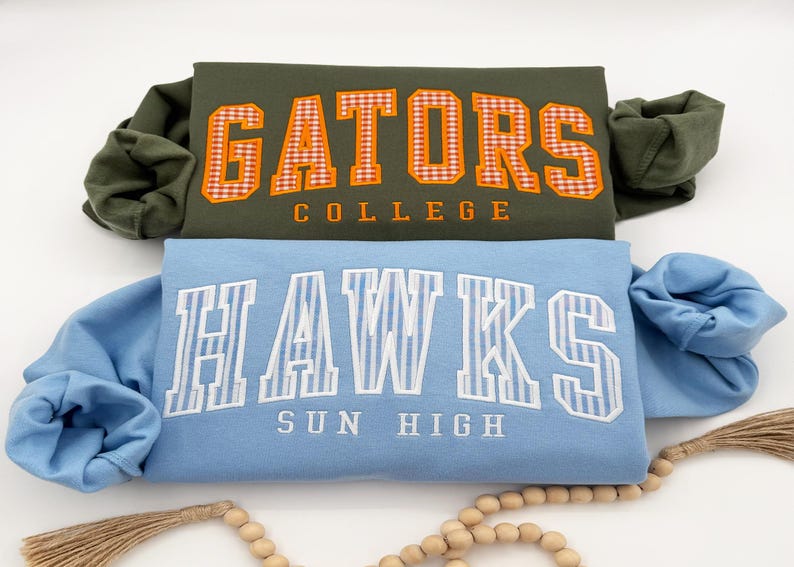 Custom Game Day Patterned Varsity Sweatshirt