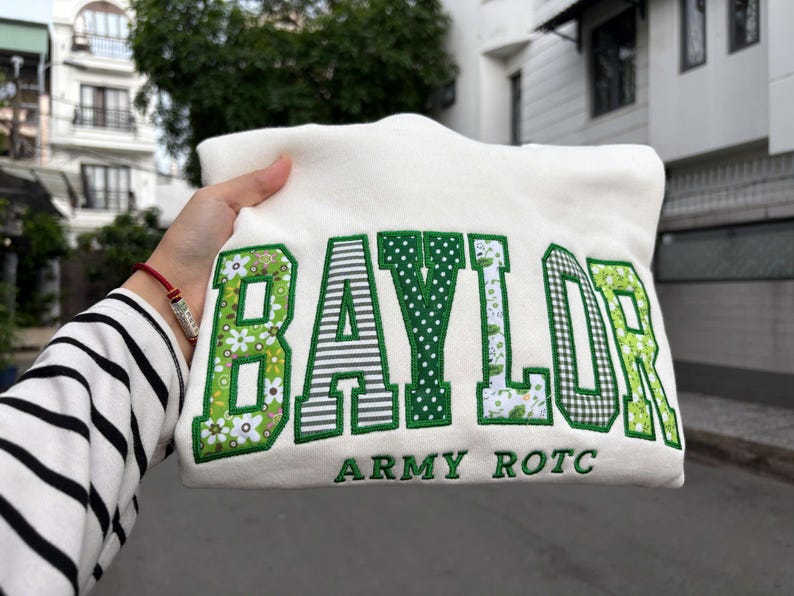 Custom Pattern Appliqué Varsity Embroidered Sweatshirt