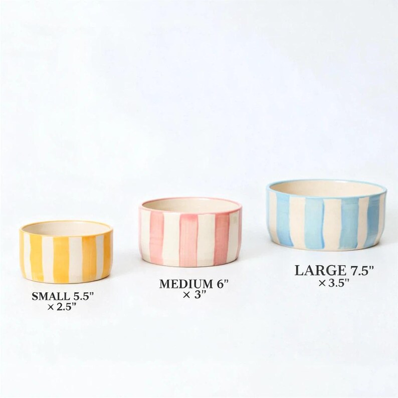 Custom Illustrated Checkered Ceramic Pet Bowl