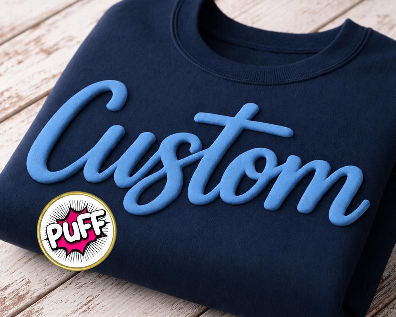 Custom Puff Print Varsity Sweatshirt