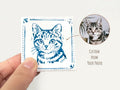 Custom Delft Ceramic Pet Portrait Magnet