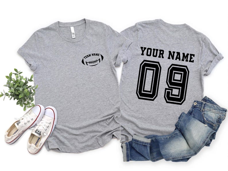 Custom Football Name and Number Shirt