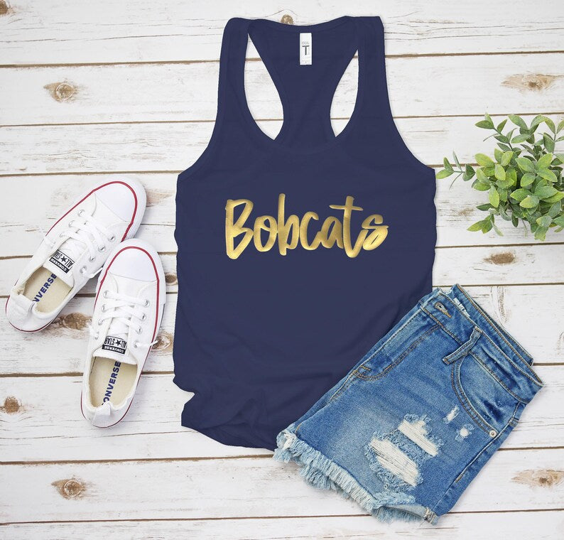 Custom Metallic Gold Mascot Graphic Shirt