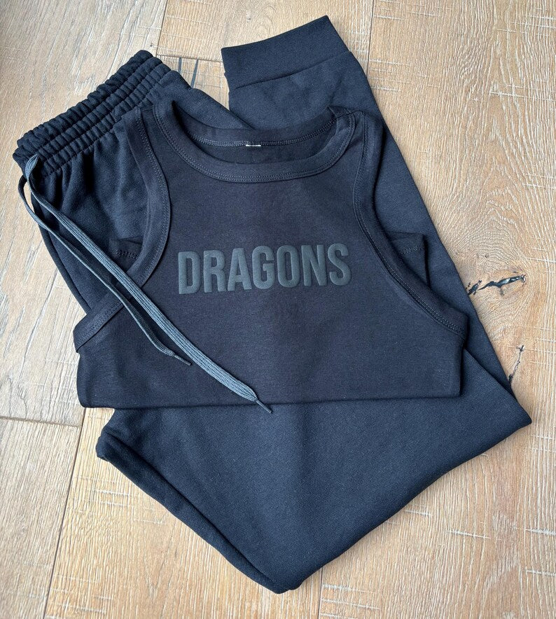 Custom 3D Puff Crop Lounge Set
