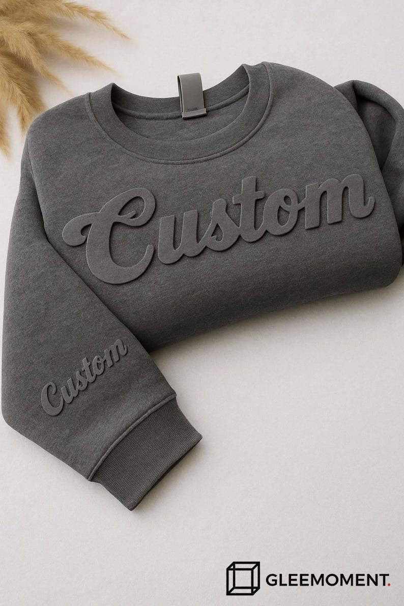Custom 3D Embossed Tone-on-Tone Hoodie