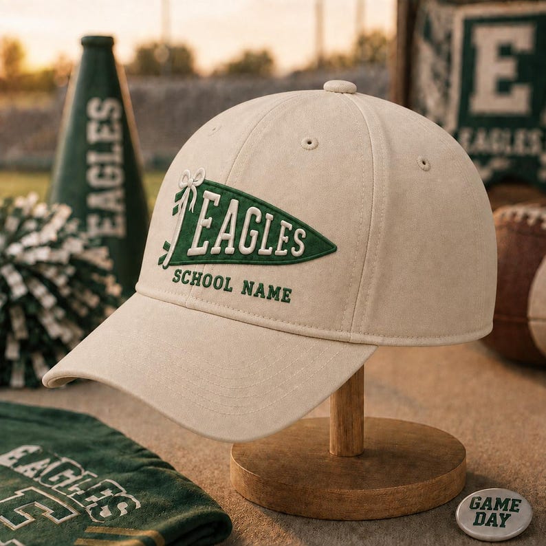Custom Game Day Vintage Pennant Dad Hat
