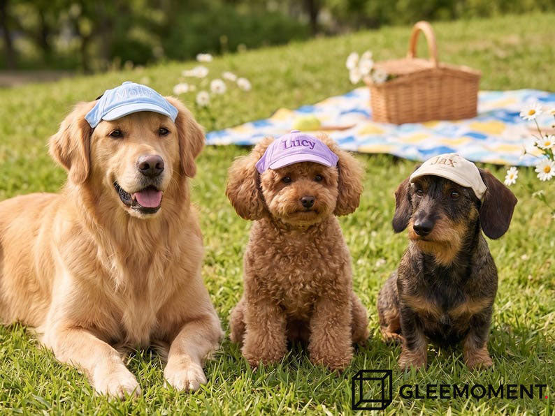 Personalized Custom Name Ponytail Dog Baseball Cap