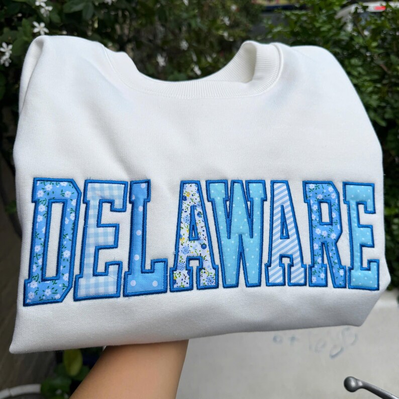 Custom Arched Appliqué Collegiate Crewneck Sweatshirt