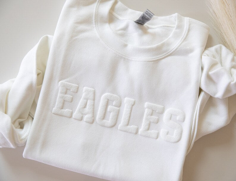 Custom 3D Puff Embossed Crewneck Sweatshirt