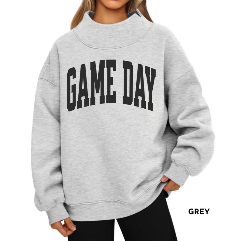 Custom Varsity Mock Neck Oversized Sweatshirt