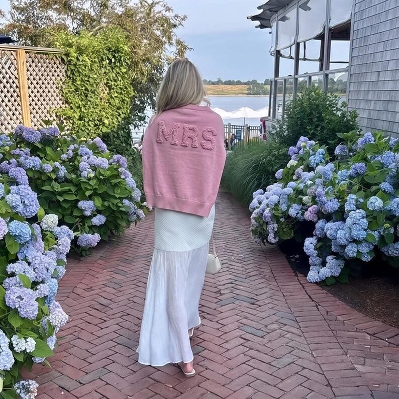 Custom Knit Lettering Crewneck Sweater