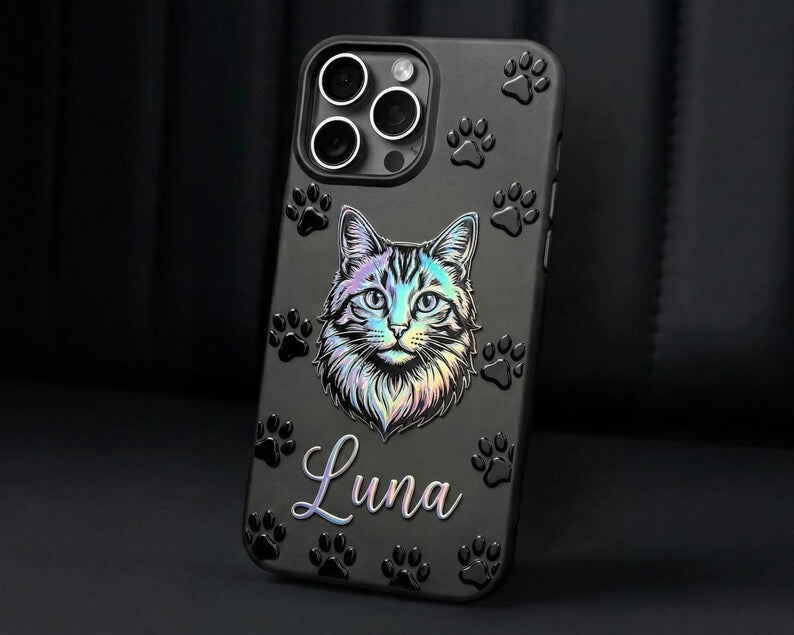 Custom 3D Embossed Dog Portrait Phone Case