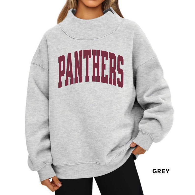 Custom Varsity Mock Neck Oversized Sweatshirt