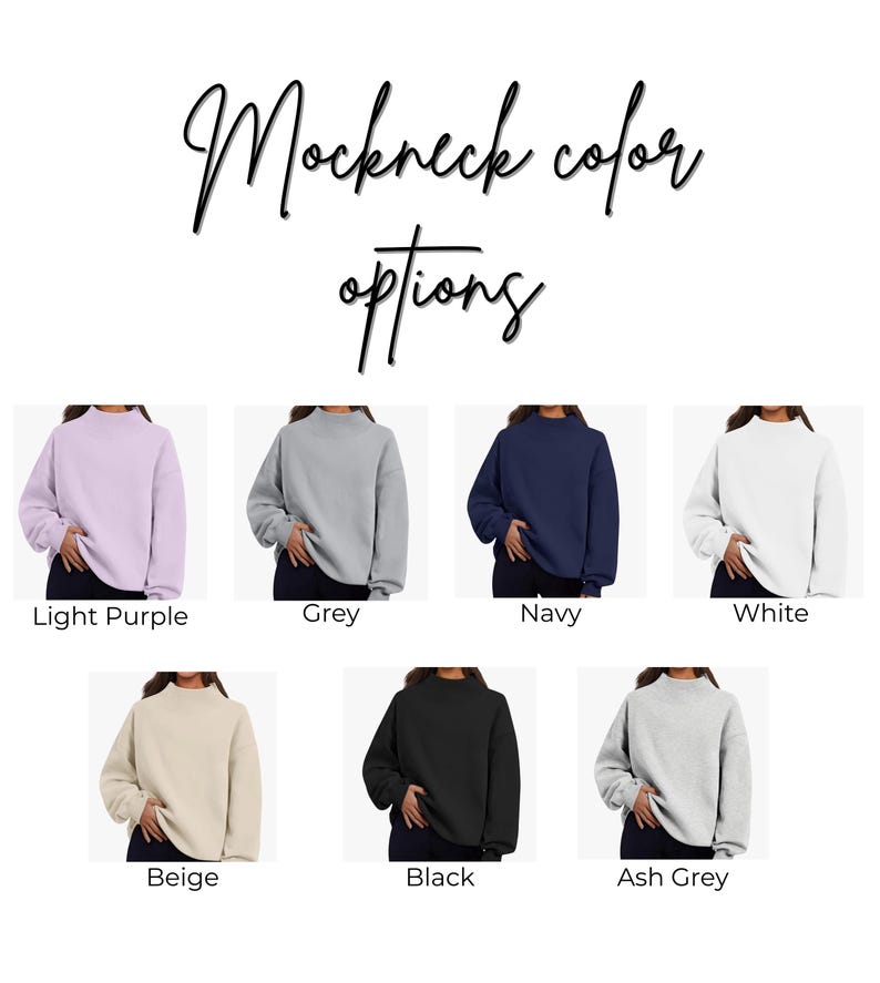 Custom Varsity Letter Mock Neck Sweatshirt