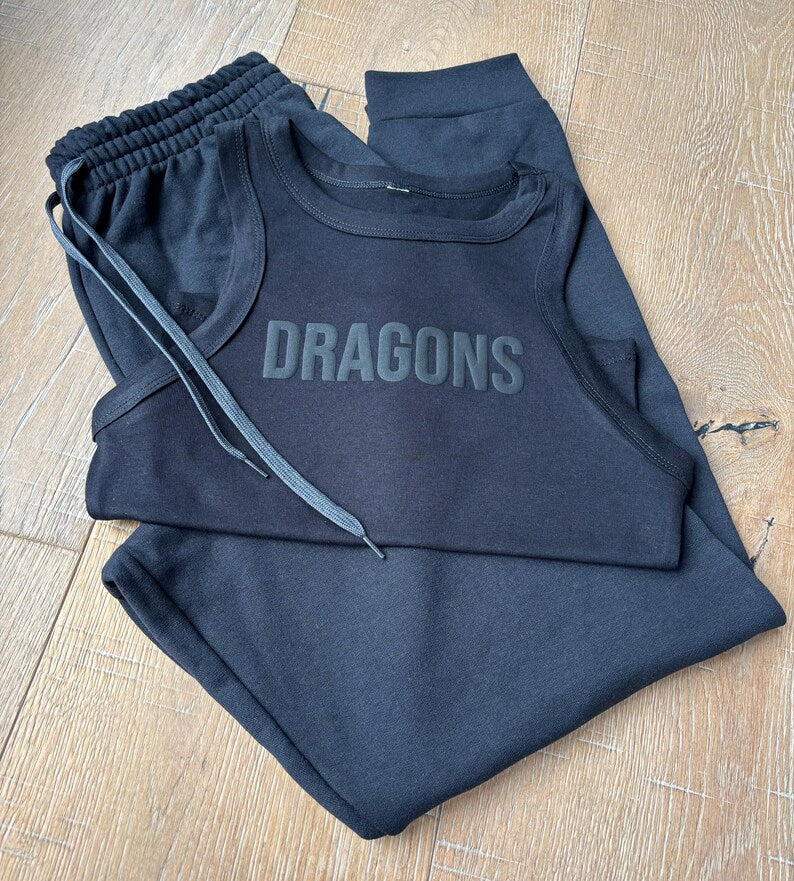 Custom 3D Puff Crop Lounge Set