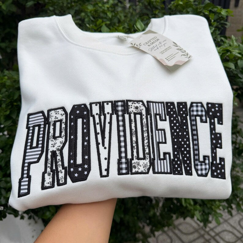 Personalized Patchwork Spirit Game Day Sweatshirt