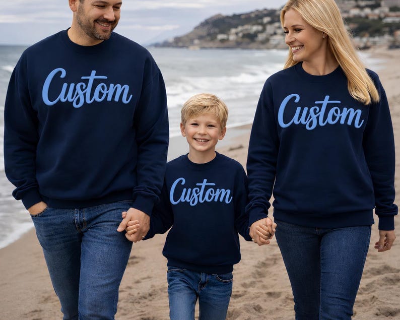 Custom Puff Print Varsity Sweatshirt