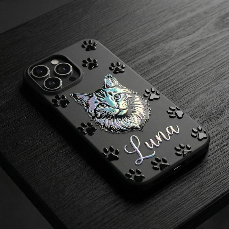 Custom 3D Embossed Dog Portrait Phone Case